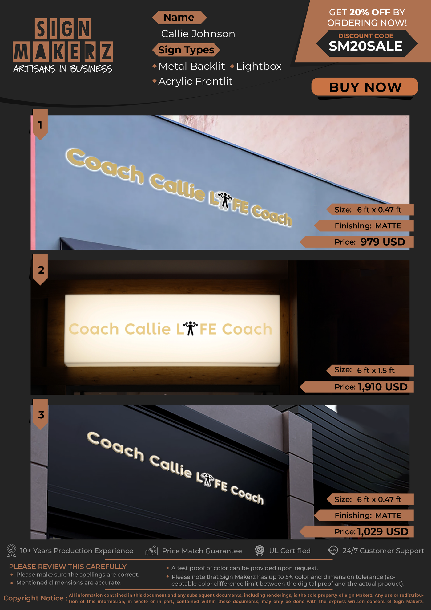 Business Signs For Callie Johnson