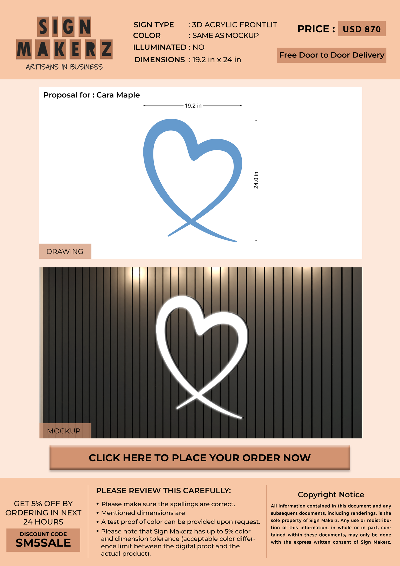 Business Signs for Cara Maple