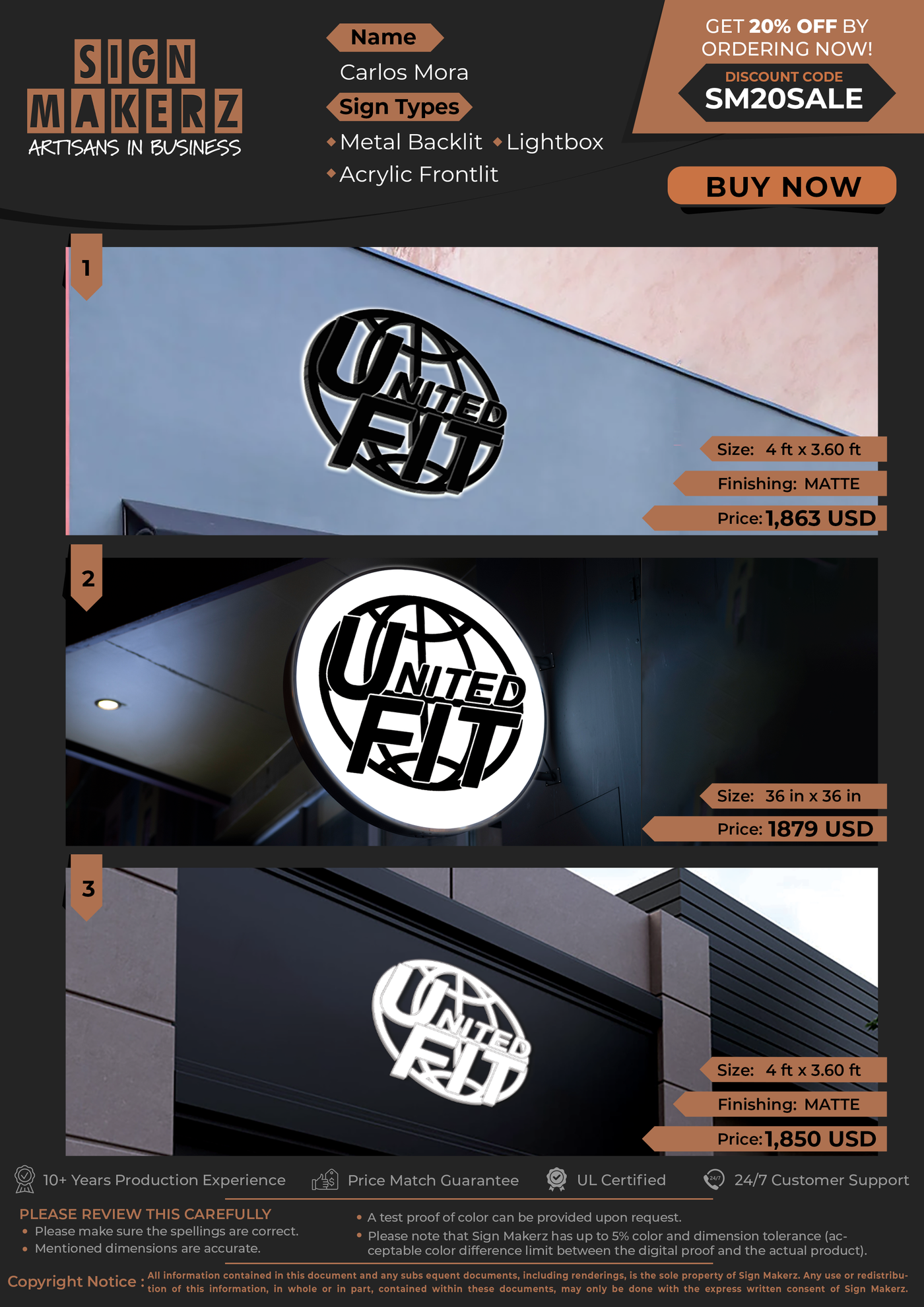 Business Signs For Carlos Mora