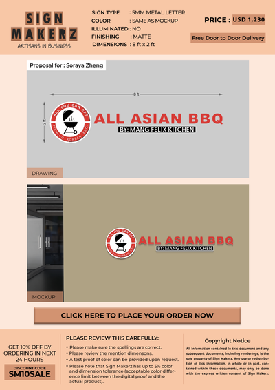 5MM Metal Sign For Catherine
