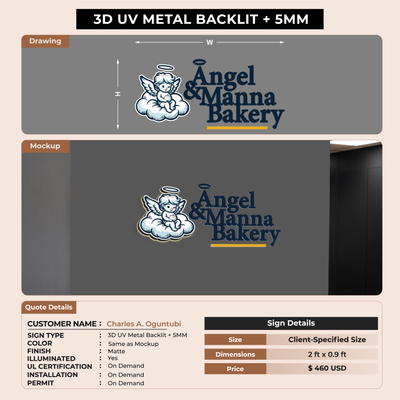 Custom Signs For Charles A. Oguntubi