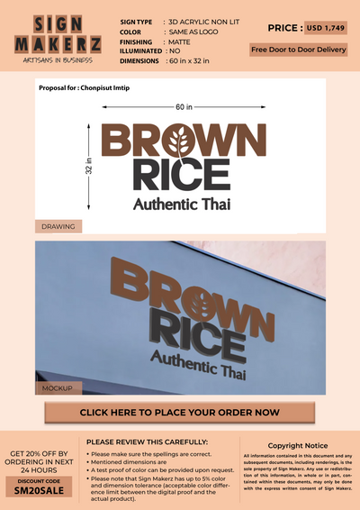 3d acrylic non-lit sign for Chonpisut Imtip