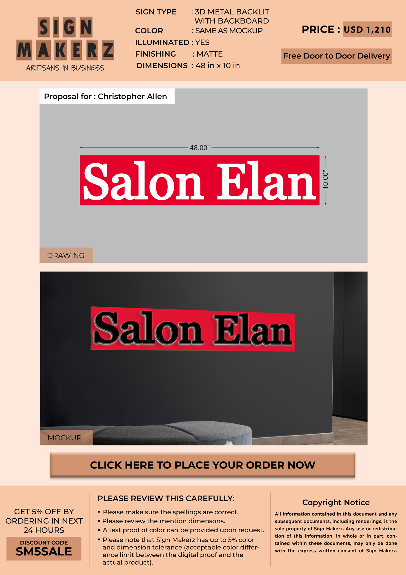 Business Signs for Christopher Allen