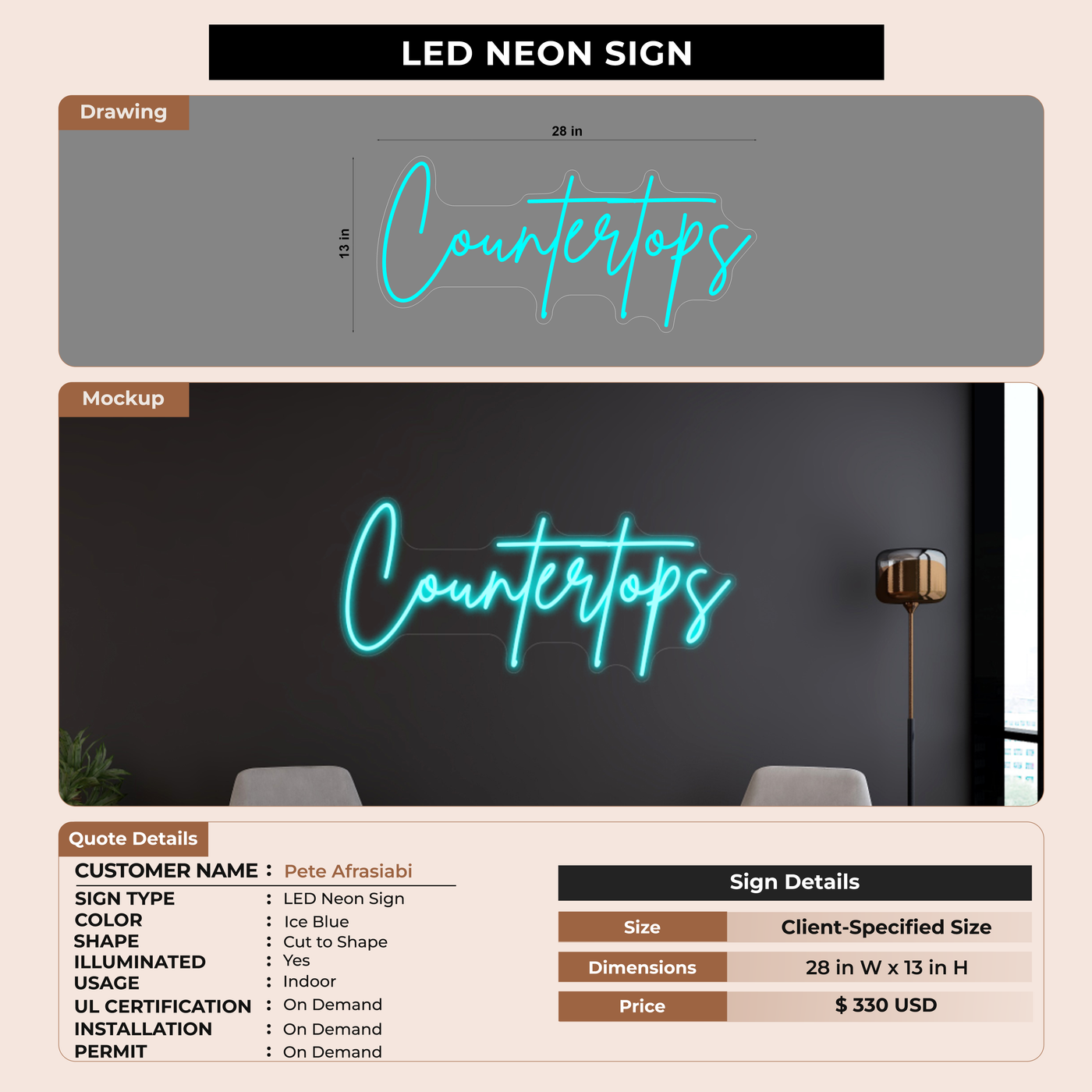 Business Signage for Pete Afrasiabi