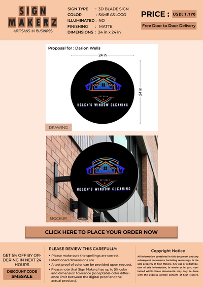Business Signs for Darion Wells