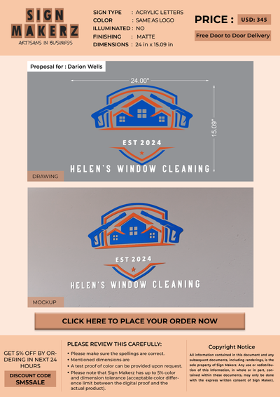 Business Signs for Darion Wells