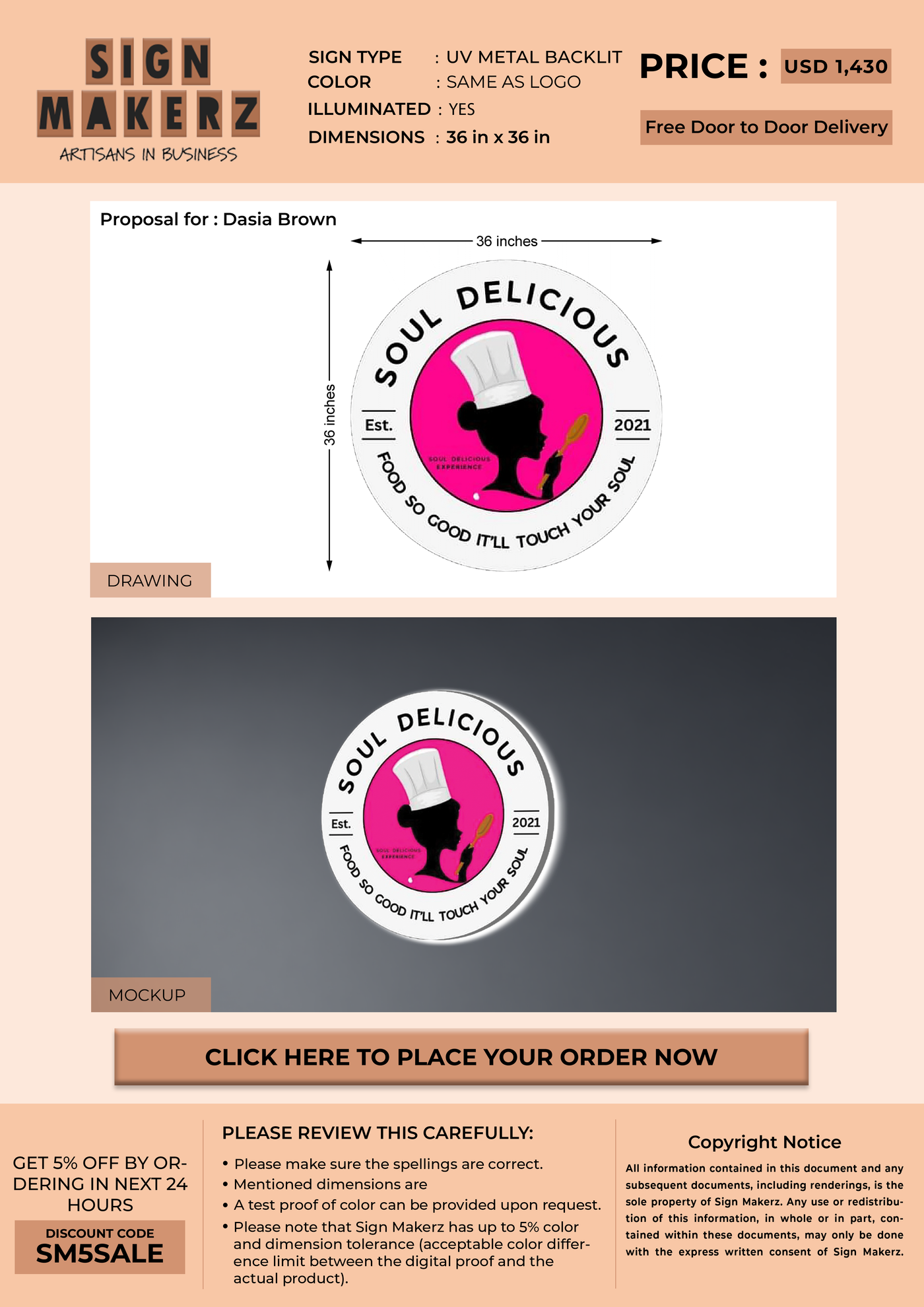 Business Signage for Dasia Brown