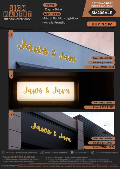 Business Signs For Dayna Brink