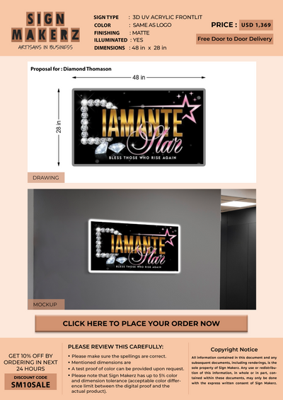 3D Business Signage for Diamond Thomason
