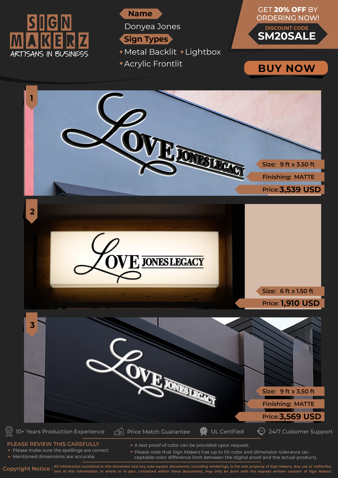 Business Signs For Donyea Jones