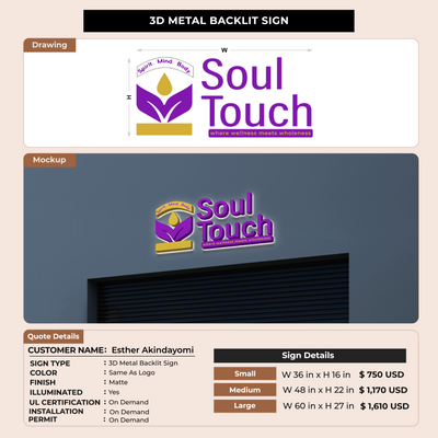 Custom Signs for Esther Akindayomi