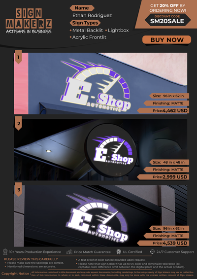 Business Signs for Ethan Rodriguez