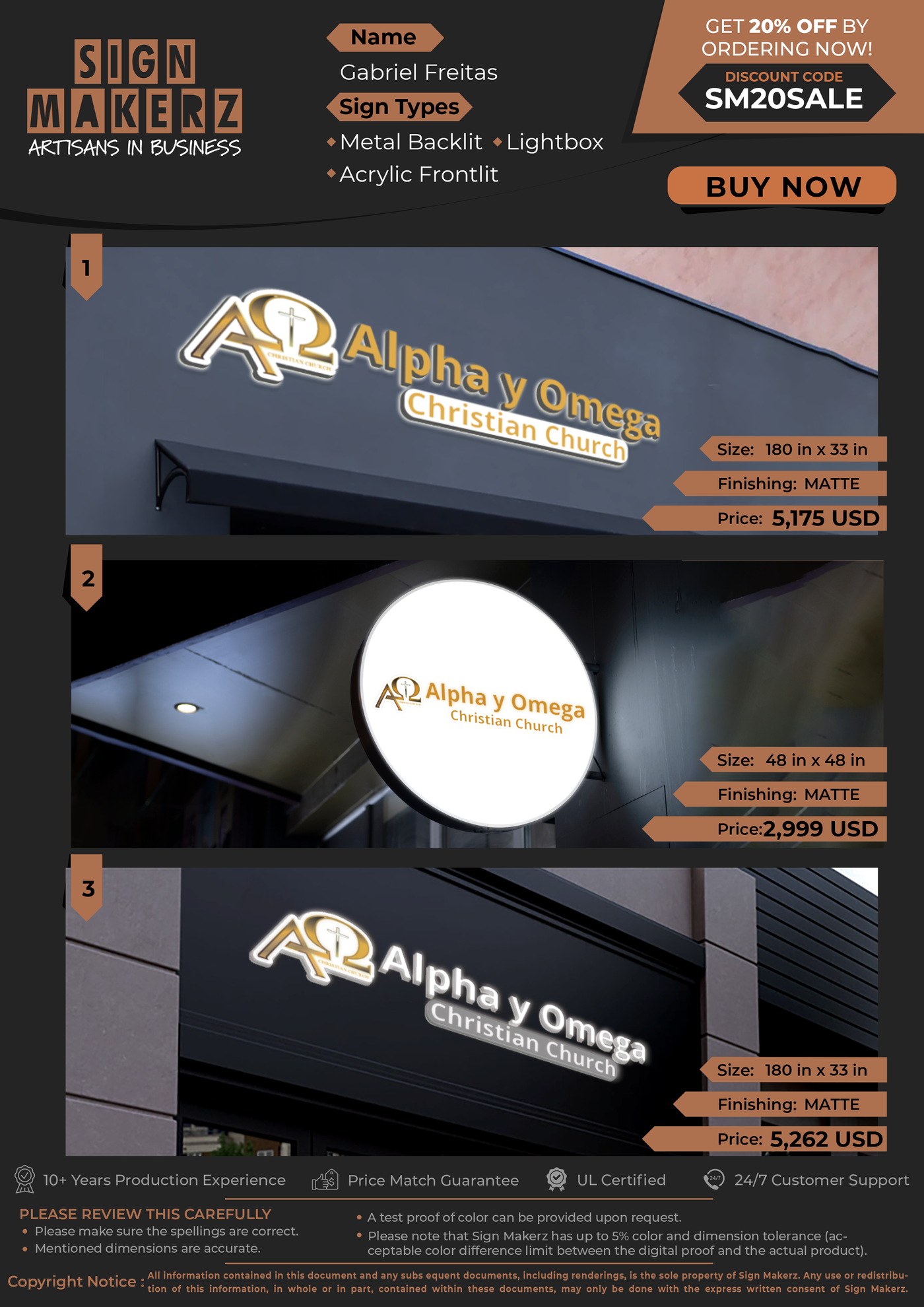 Business Signs for Gabriel Freitas