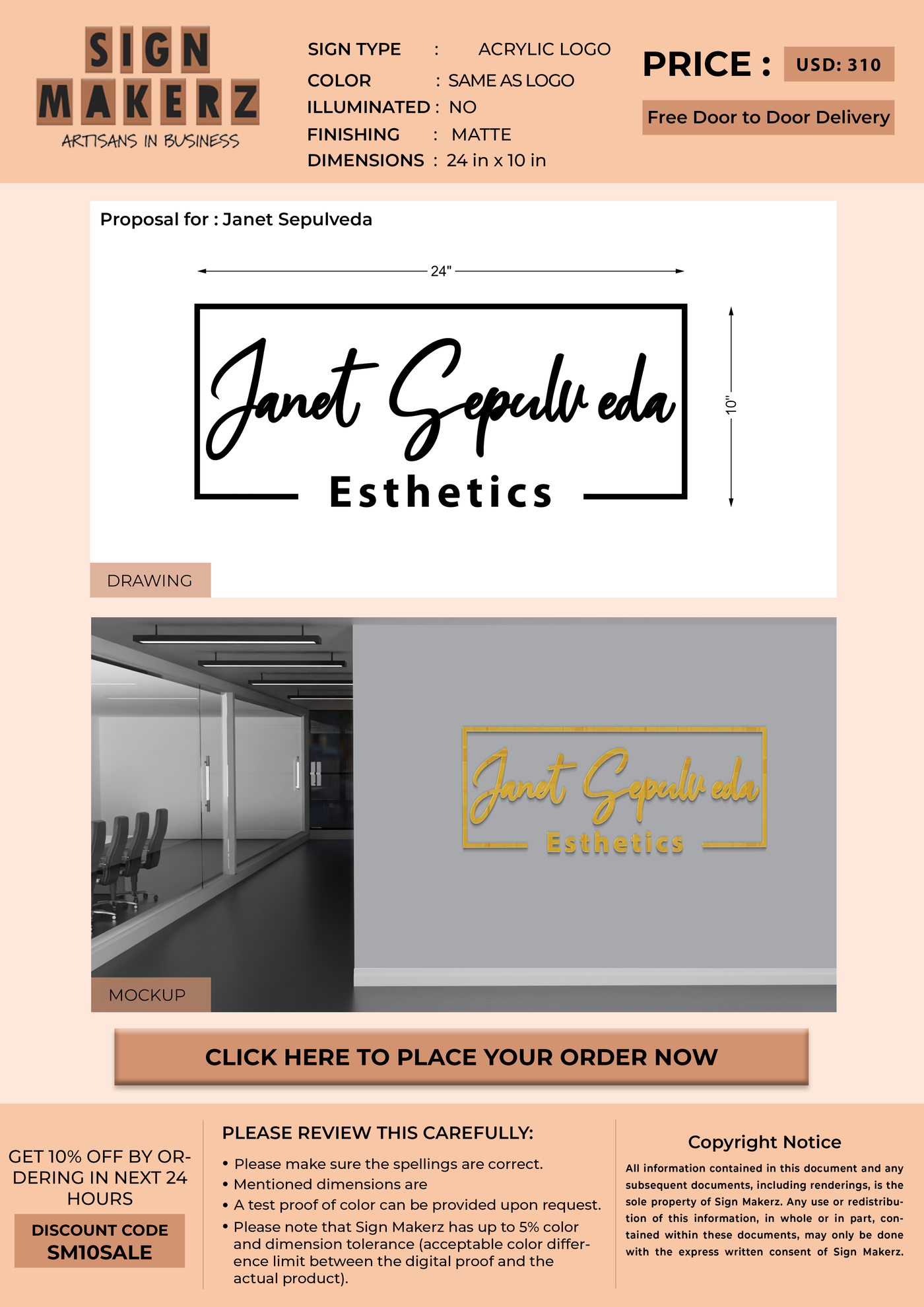 Custom Signs For Janet Sepulveda