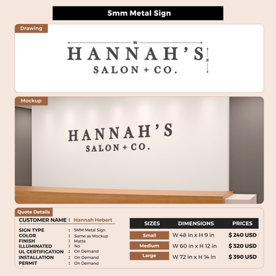 Custom Signs For Hannah Hebert