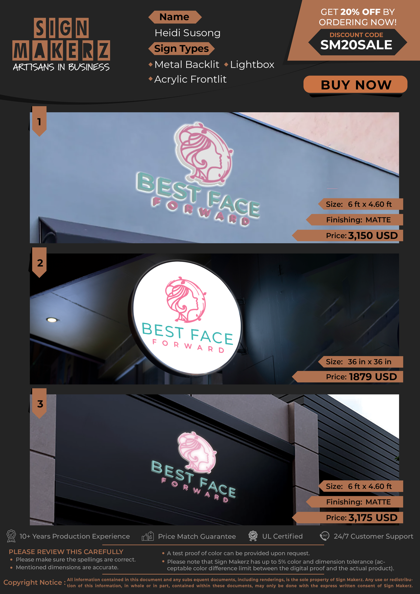 Business Signs For Heidi Susong