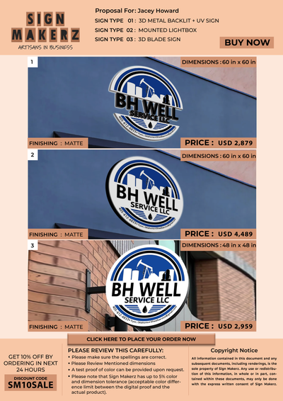 Business signage for Jacey Howard