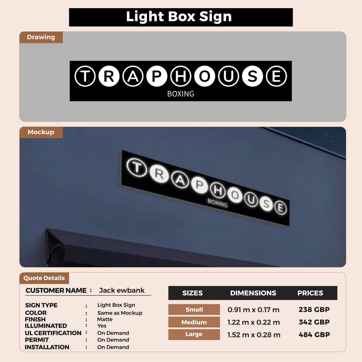 Business signage for Jack ewbank