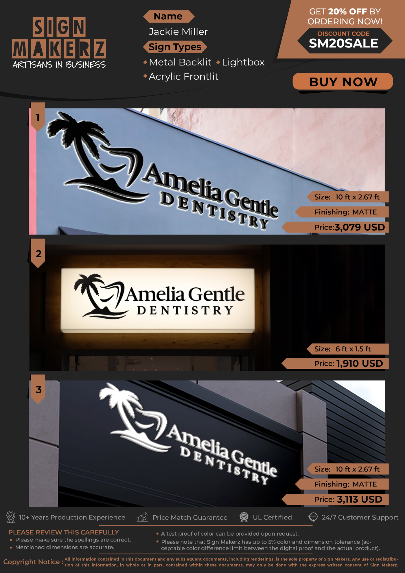 Business Signs For Jackie Miller
