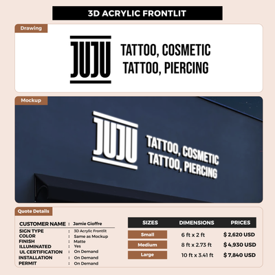 Business Signage for Jamie Gioffre