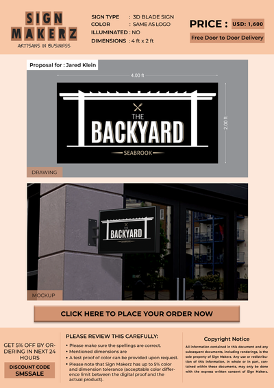 Business signage for Jared Klein
