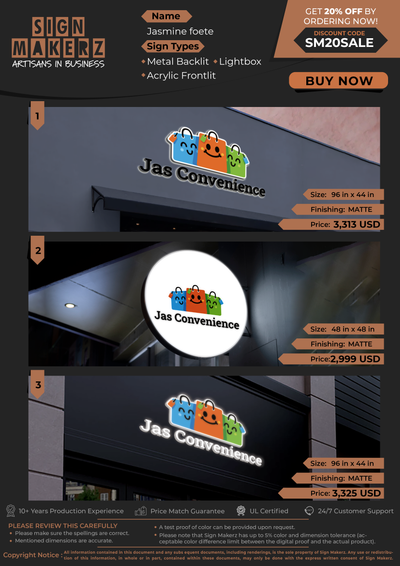 Business Signs for Jasmine foete