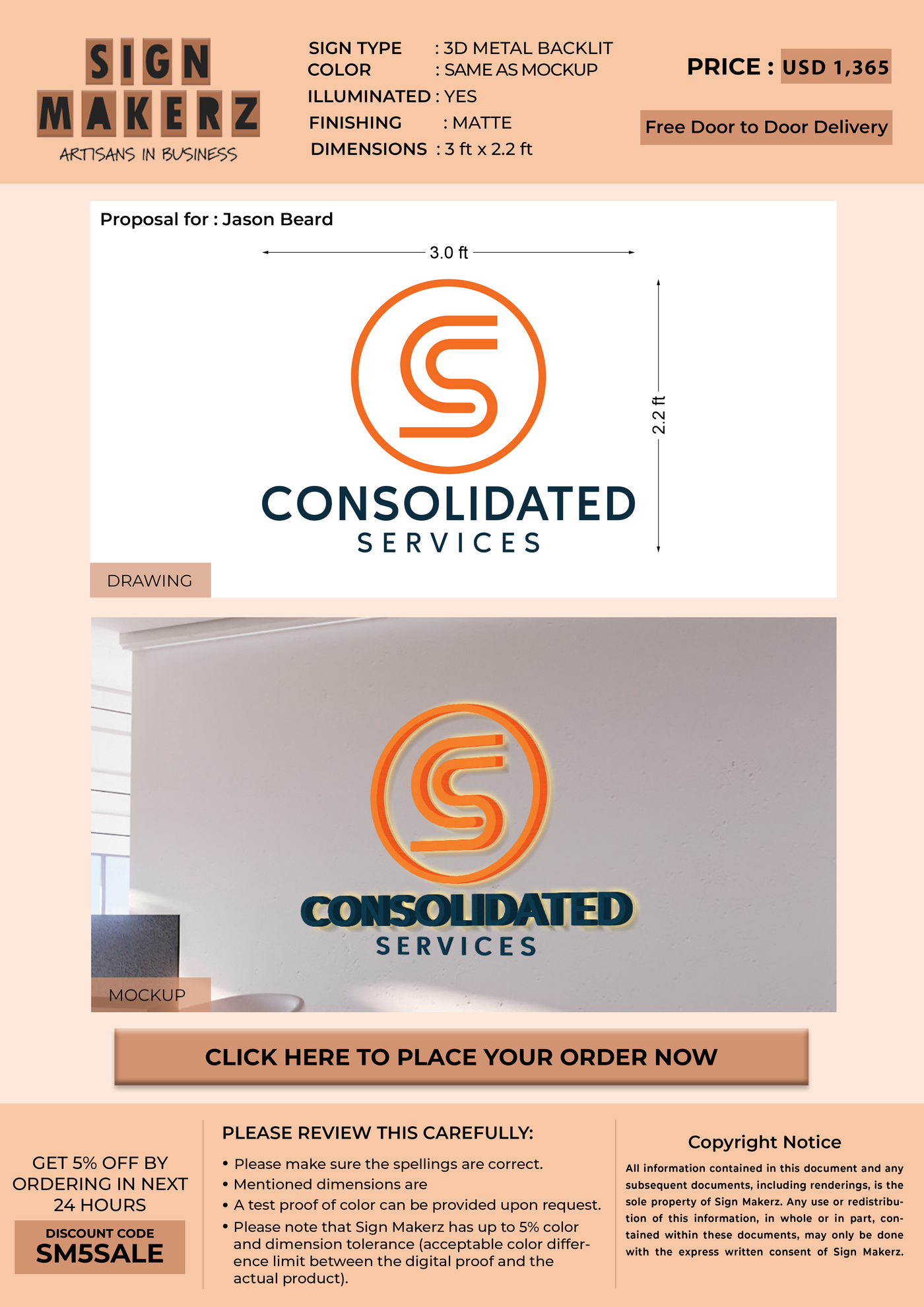 business signage for Jason Beard