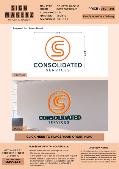 business signage for Jason Beard