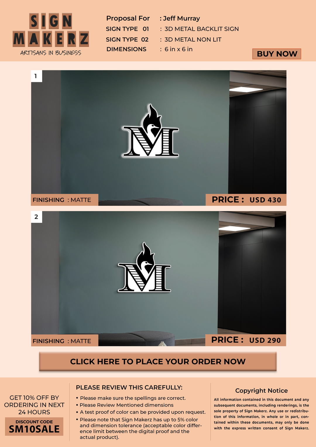 3d signs for Jeff Murray