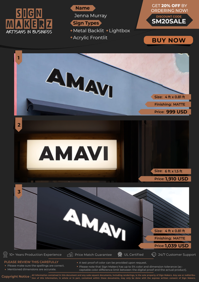 Business Signs For Jenna Murray