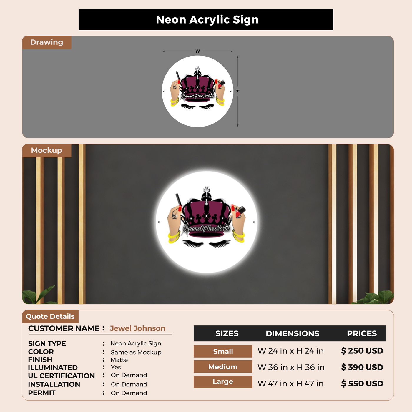 Custom Signs For Jewel Johnson