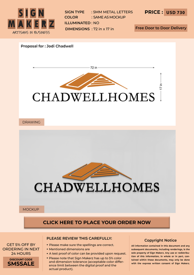 Business signage for Jodi Chadwell