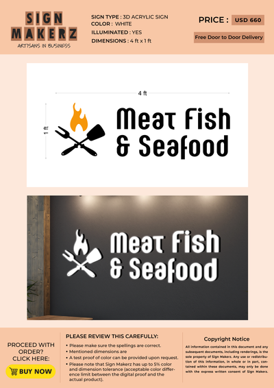 3D Acrylic Frontlit Sign for Jorge Ferreira