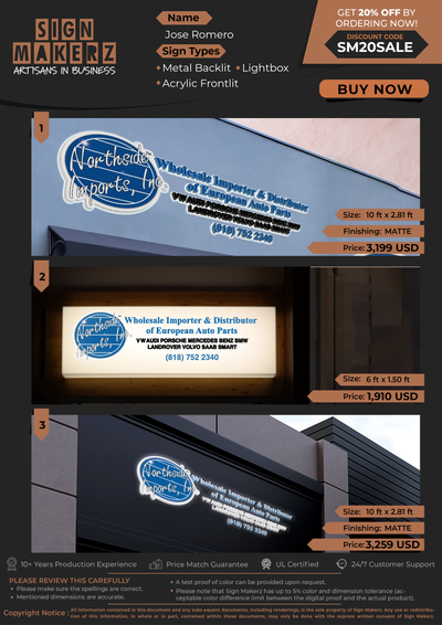 Business Signs For Jose Romero