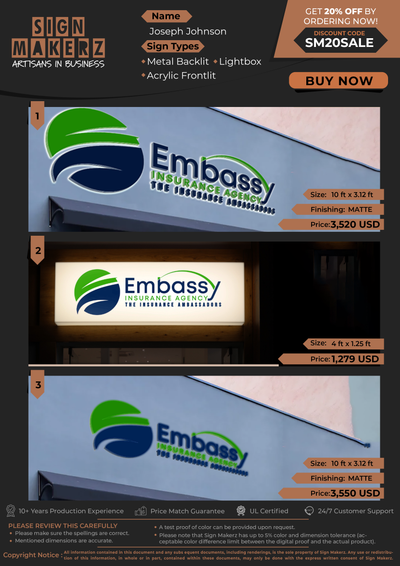 Business Signs For Joseph Johnson