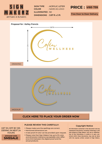 Business Signs for Kelley Francis