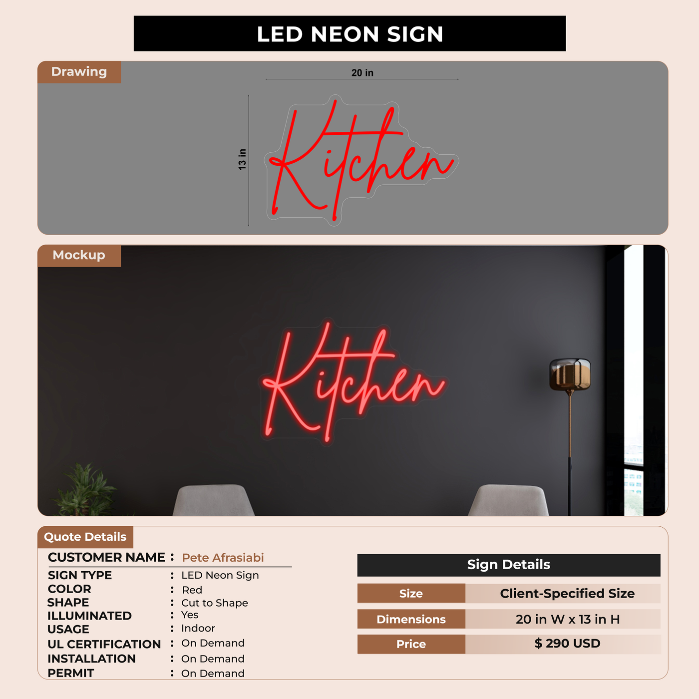 Business Signage for Pete Afrasiabi