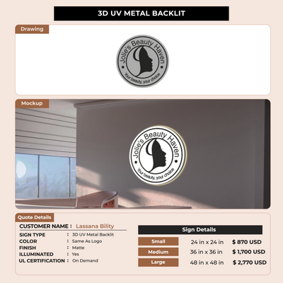 Business signage for Lassana Bility