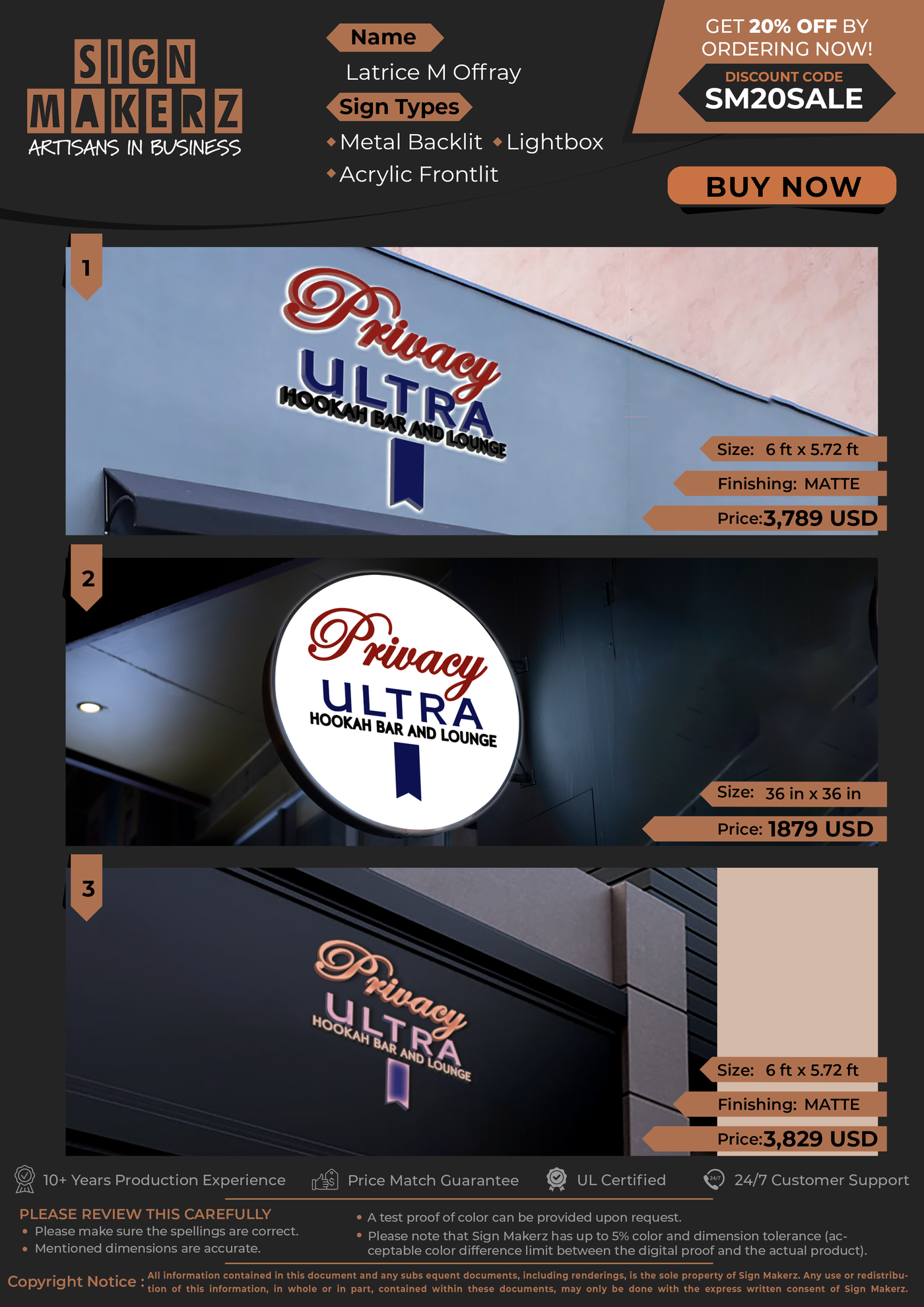 Business Signs For Latrice M Offray
