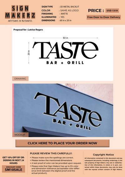Business signage for Latrice Rogers