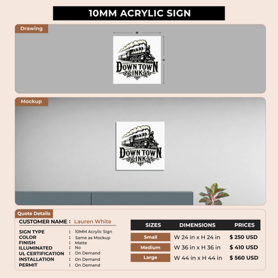 Business Signage for Lauren White
