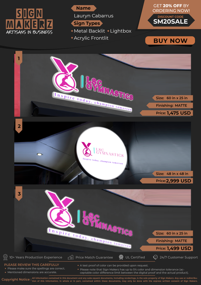 Business Sign for Lauryn Cabarrus