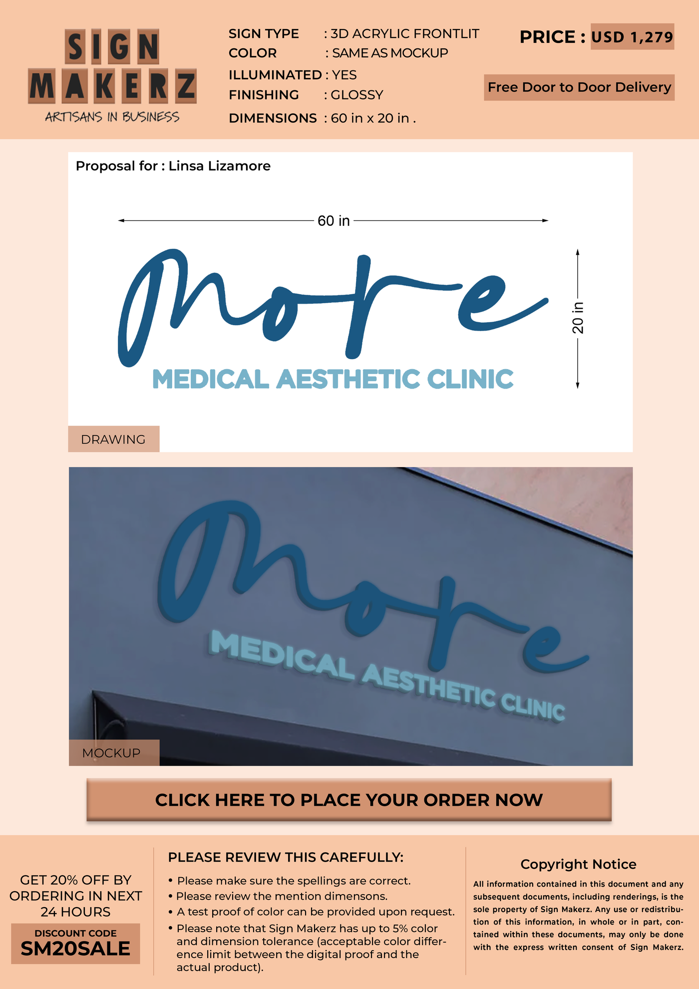 Business Signs for Linsa Lizamore