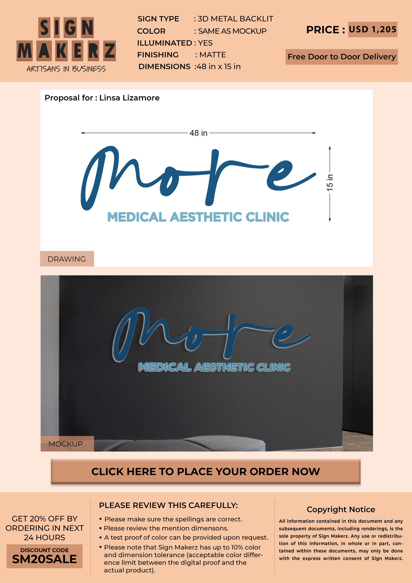 Business Signs for Linsa Lizamore