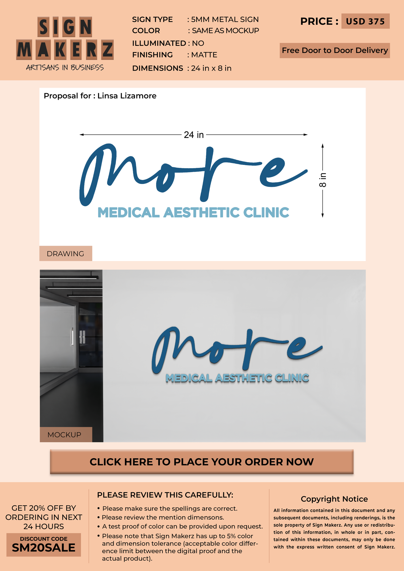 Business Signs for Linsa Lizamore