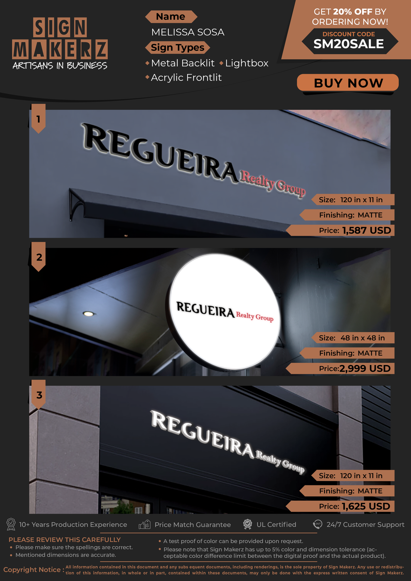 Business Signs for MELISSA SOSA