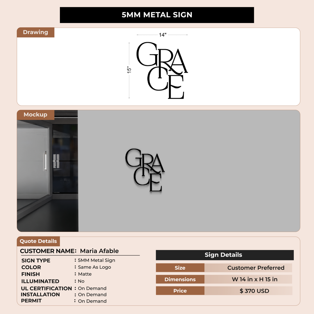 Custom Signs for Maria Afable