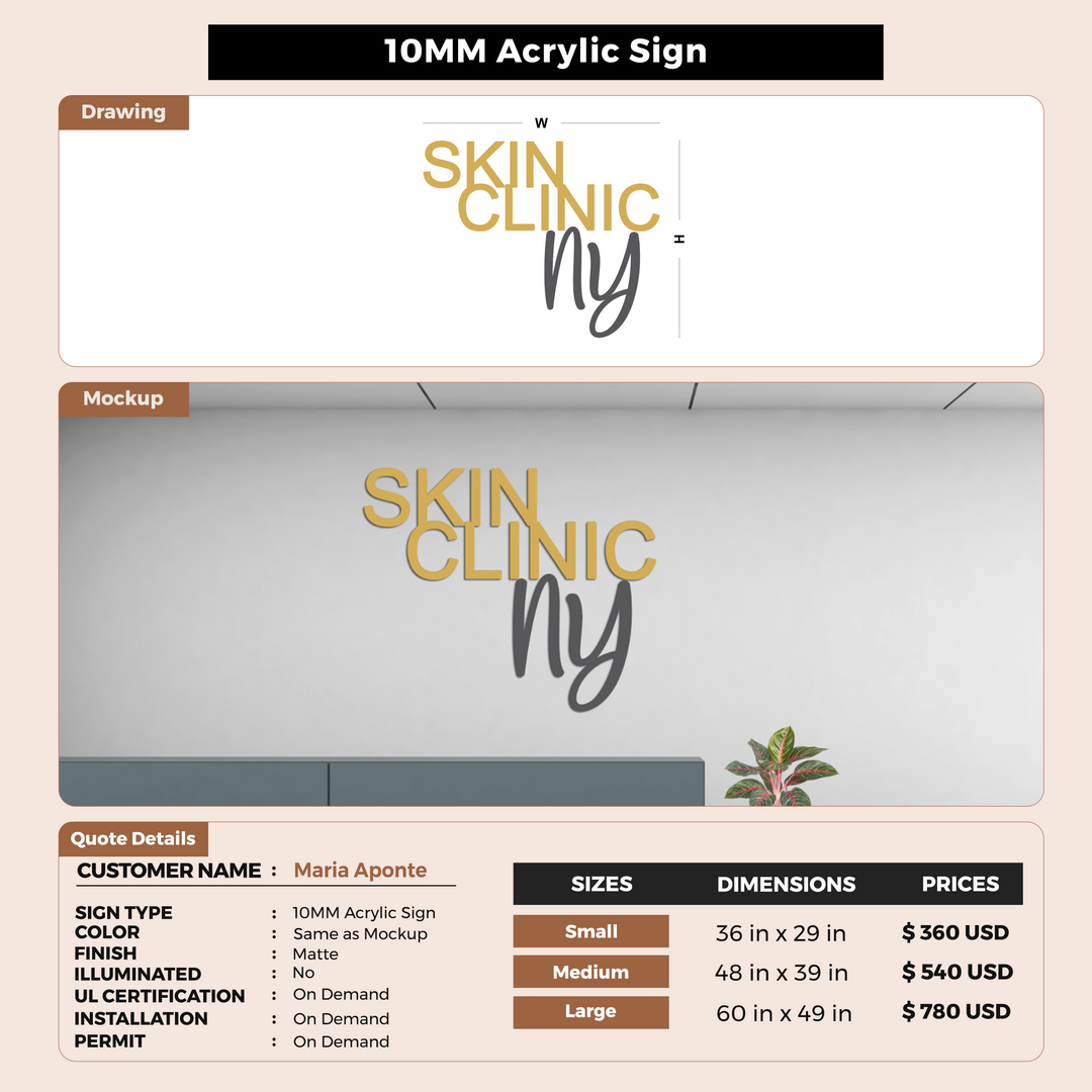 Business Signage for Maria Aponte