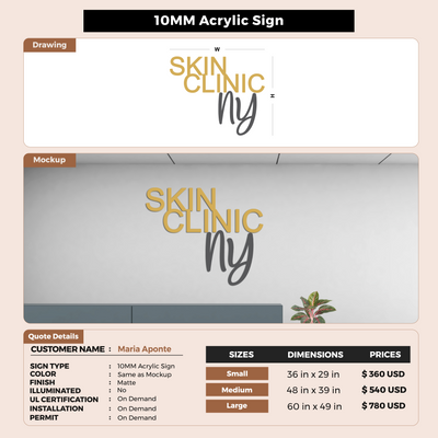 Business Signage for Maria Aponte