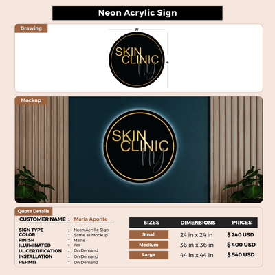 Business Signage for Maria Aponte